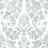 Vine Damask Peel and Stick Wallpaper Peel and Stick Wallpaper RoomMates Roll Grey 