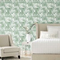 Ginkgo Leaves Peel and Stick Wallpaper Peel and Stick Wallpaper RoomMates   