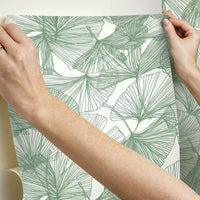 Ginkgo Leaves Peel and Stick Wallpaper Peel and Stick Wallpaper RoomMates   