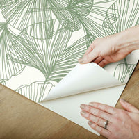 Ginkgo Leaves Peel and Stick Wallpaper Peel and Stick Wallpaper RoomMates   