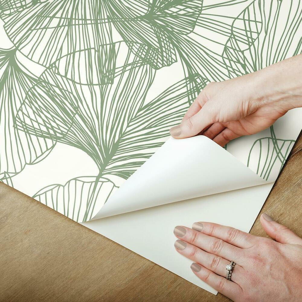 Ginkgo Leaves Peel and Stick Wallpaper Peel and Stick Wallpaper RoomMates   