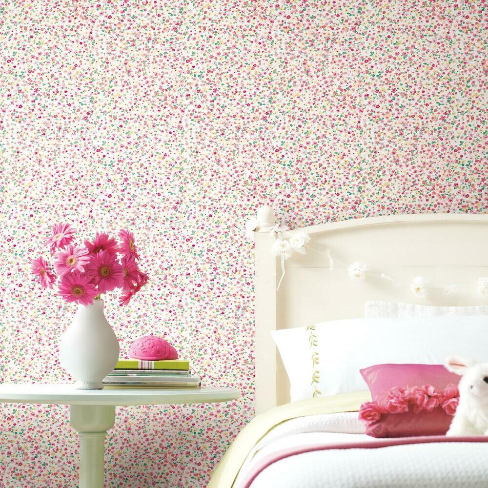 Petite Floral Peel and Stick Wallpaper Peel and Stick Wallpaper RoomMates   