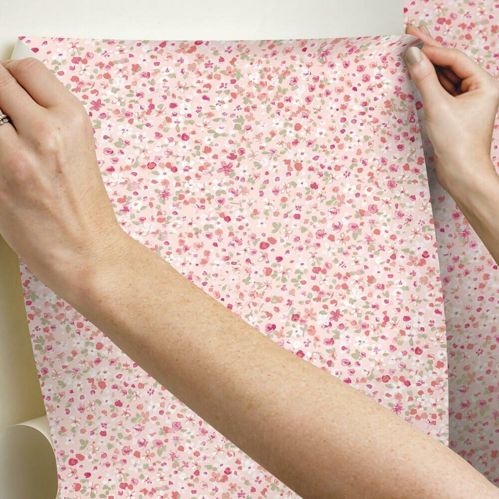 Petite Floral Peel and Stick Wallpaper Peel and Stick Wallpaper RoomMates   