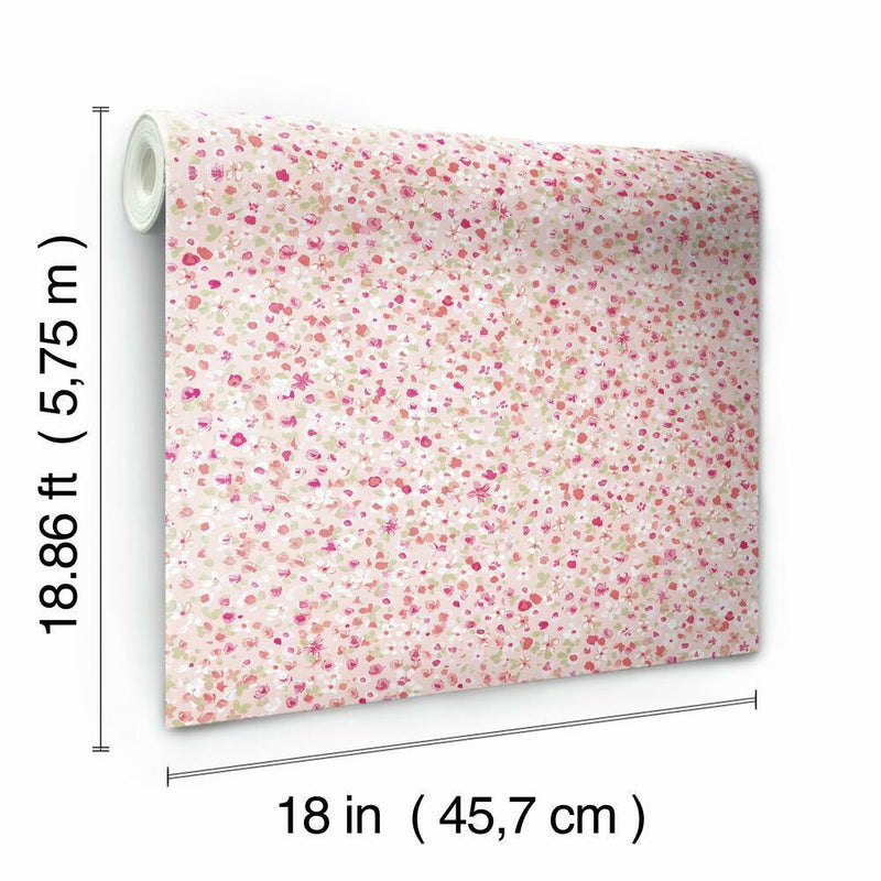 Petite Floral Peel and Stick Wallpaper Peel and Stick Wallpaper RoomMates   