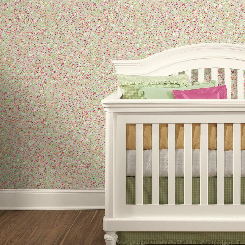Petite Floral Peel and Stick Wallpaper Peel and Stick Wallpaper RoomMates   