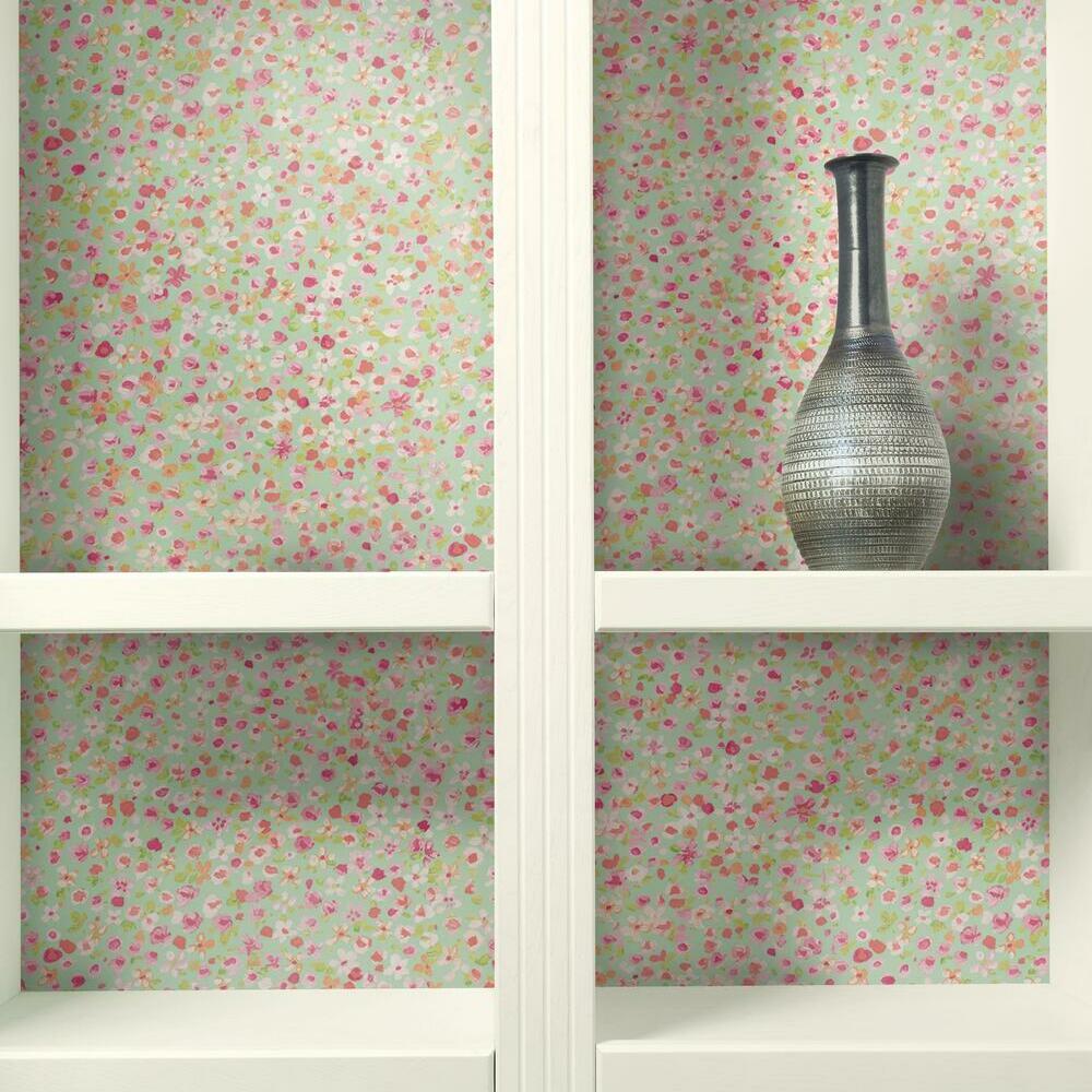 Petite Floral Peel and Stick Wallpaper Peel and Stick Wallpaper RoomMates   