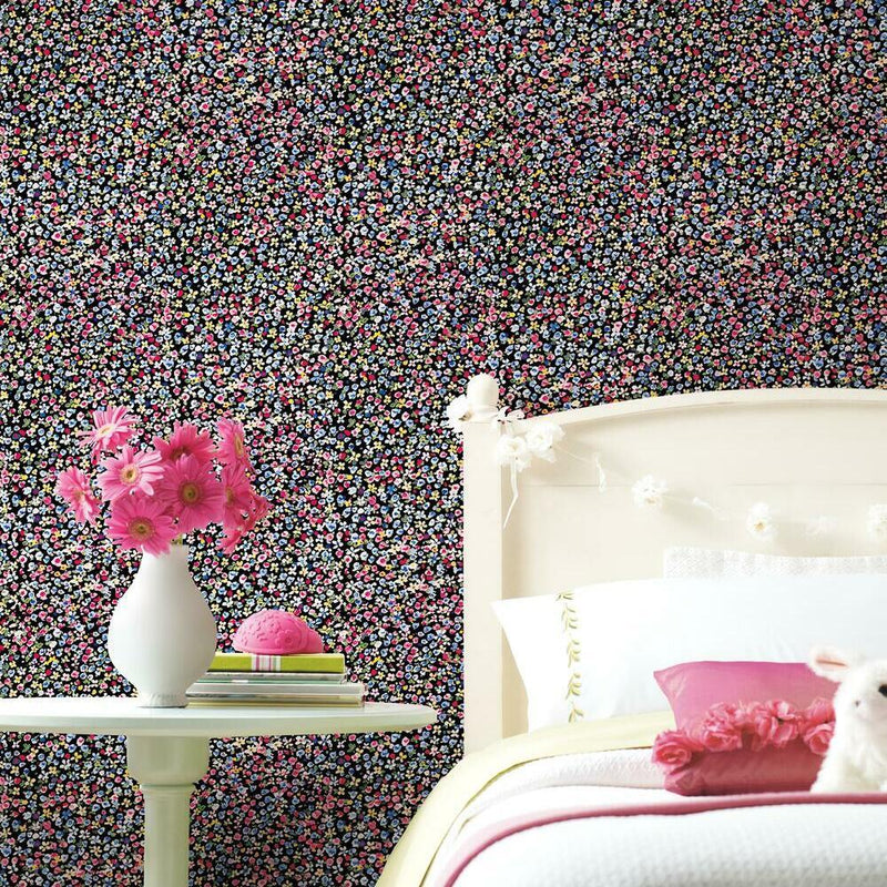Petite Floral Peel and Stick Wallpaper Peel and Stick Wallpaper RoomMates   