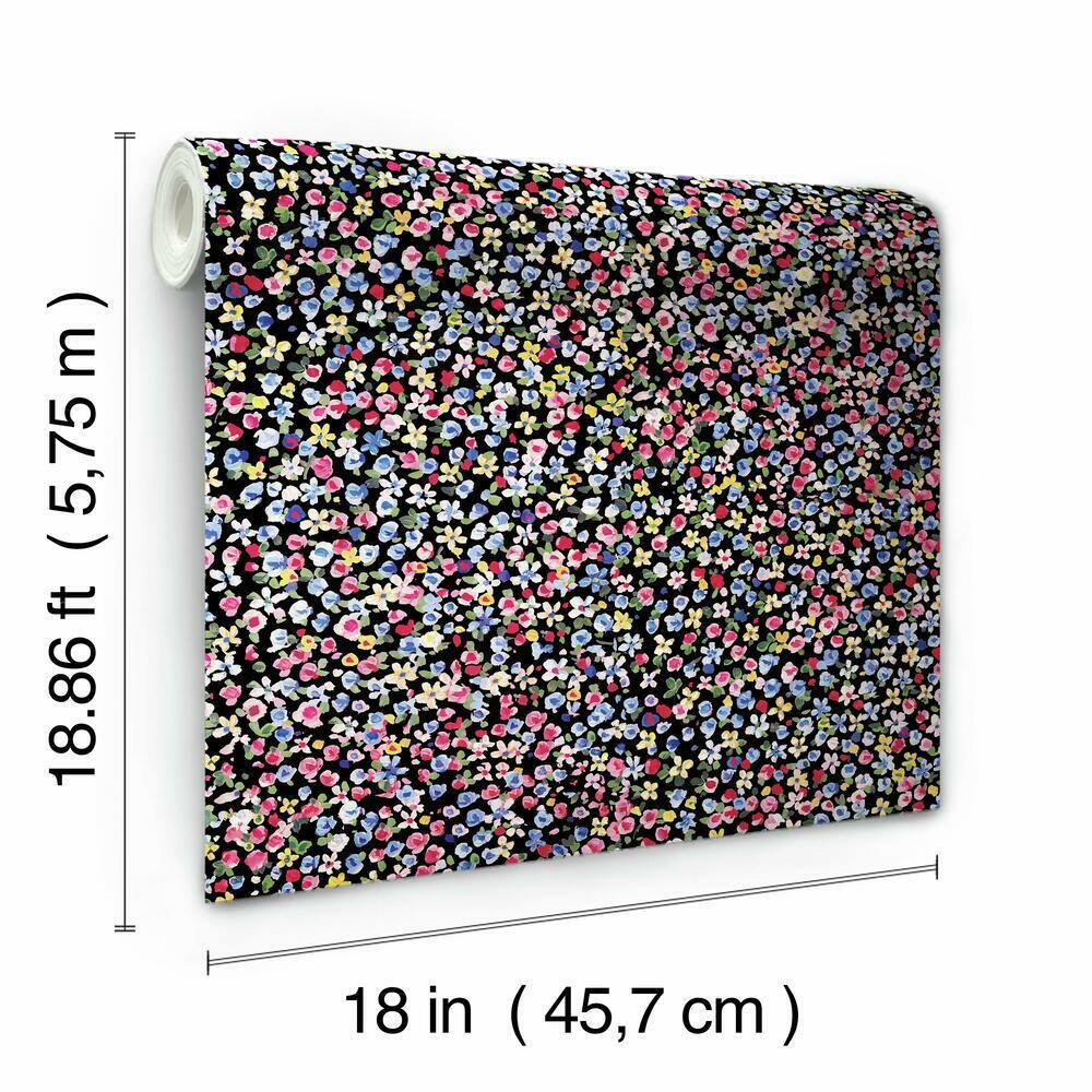 Petite Floral Peel and Stick Wallpaper Peel and Stick Wallpaper RoomMates   