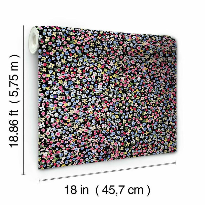 Petite Floral Peel and Stick Wallpaper Peel and Stick Wallpaper RoomMates   