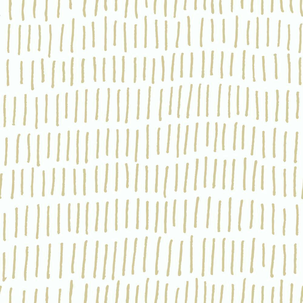 Tick Mark Peel and Stick Wallpaper Peel and Stick Wallpaper RoomMates Roll Gold 