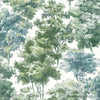 Old World Trees Peel and Stick Wallpaper Peel and Stick Wallpaper RoomMates Roll Green 