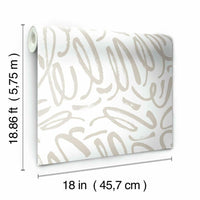 Curly Strokes Peel and Stick Wallpaper Peel and Stick Wallpaper RoomMates   