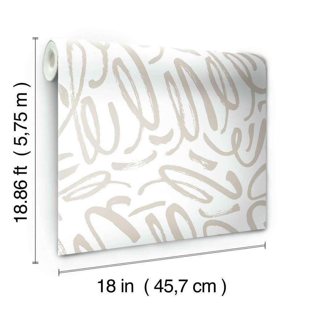 Curly Strokes Peel and Stick Wallpaper Peel and Stick Wallpaper RoomMates   