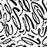 Curly Strokes Peel and Stick Wallpaper Peel and Stick Wallpaper RoomMates Roll Black 