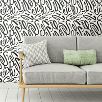 Curly Strokes Peel and Stick Wallpaper Peel and Stick Wallpaper RoomMates   