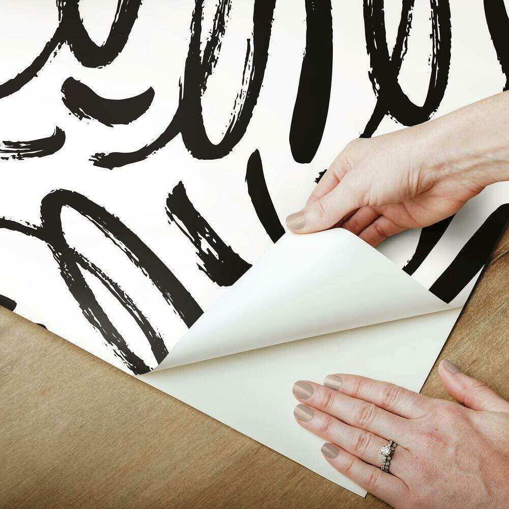 Curly Strokes Peel and Stick Wallpaper Peel and Stick Wallpaper RoomMates   