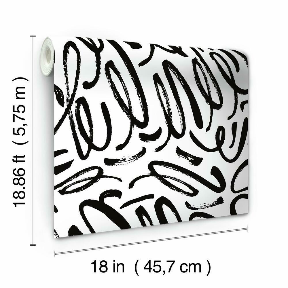Curly Strokes Peel and Stick Wallpaper Peel and Stick Wallpaper RoomMates   