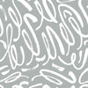 Curly Strokes Peel and Stick Wallpaper Peel and Stick Wallpaper RoomMates Roll Grey 