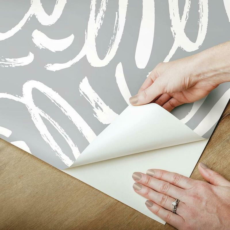 Curly Strokes Peel and Stick Wallpaper Peel and Stick Wallpaper RoomMates   