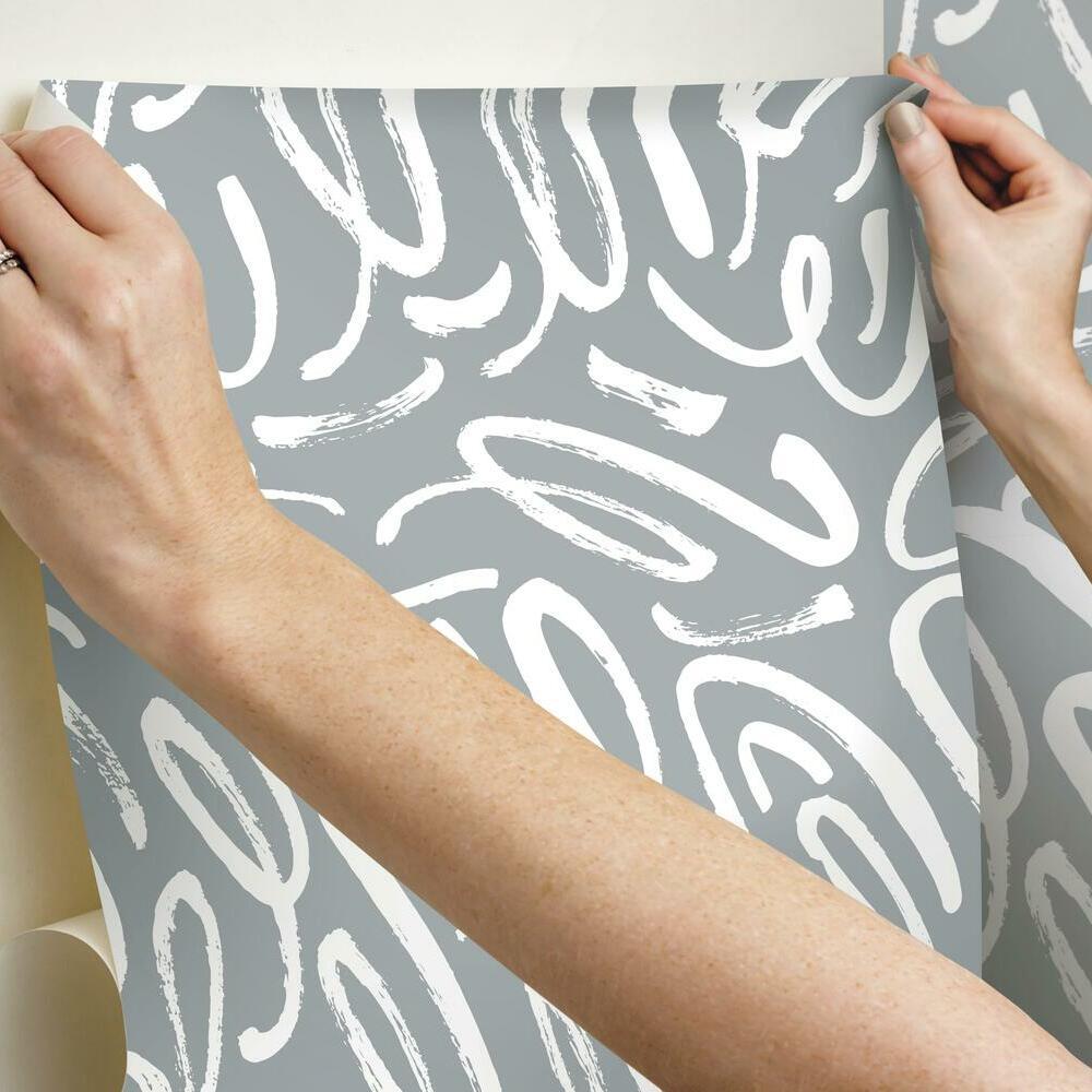 Curly Strokes Peel and Stick Wallpaper Peel and Stick Wallpaper RoomMates   