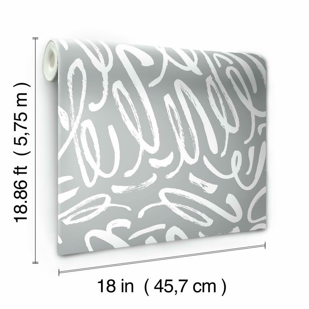 Curly Strokes Peel and Stick Wallpaper Peel and Stick Wallpaper RoomMates   