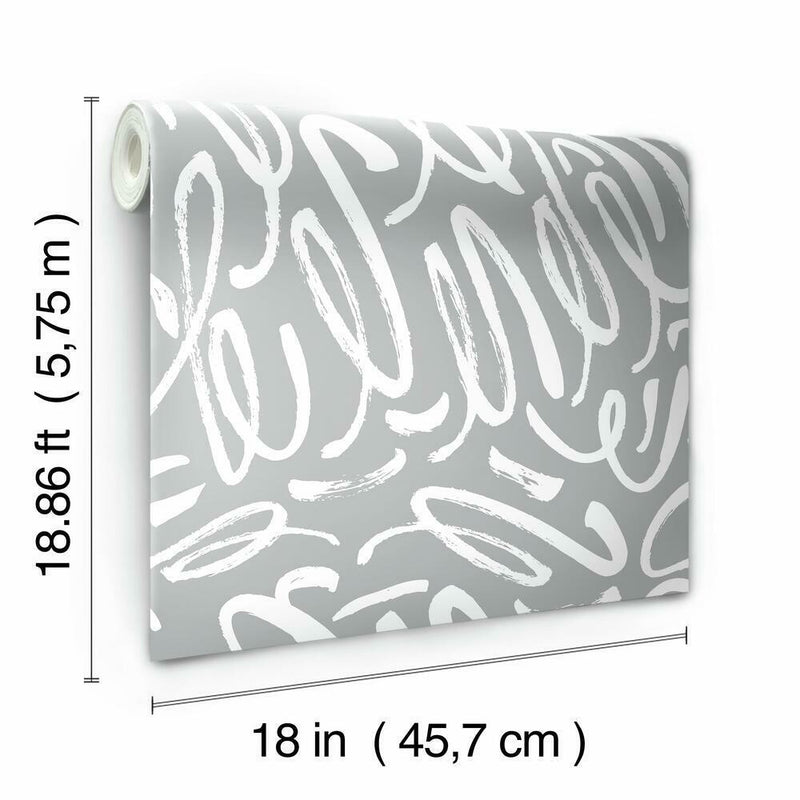 Curly Strokes Peel and Stick Wallpaper Peel and Stick Wallpaper RoomMates   
