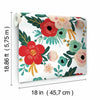 Poppy Floral Peel and Stick Wallpaper Peel and Stick Wallpaper RoomMates   