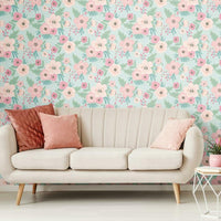 Poppy Floral Peel and Stick Wallpaper Peel and Stick Wallpaper RoomMates   