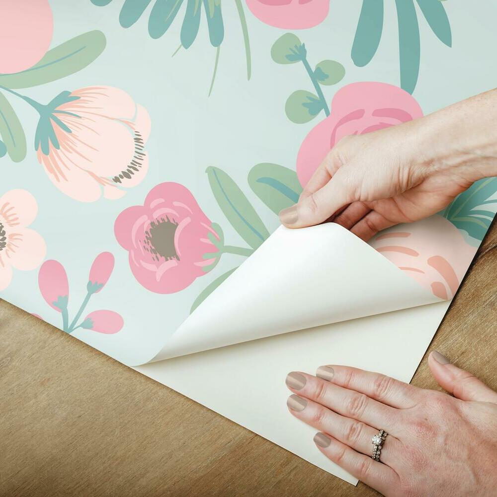 RoomMates Poppy Floral Peel and Stick Wallpaper RoomMates Poppy Floral Peel and Stick Wallpaper