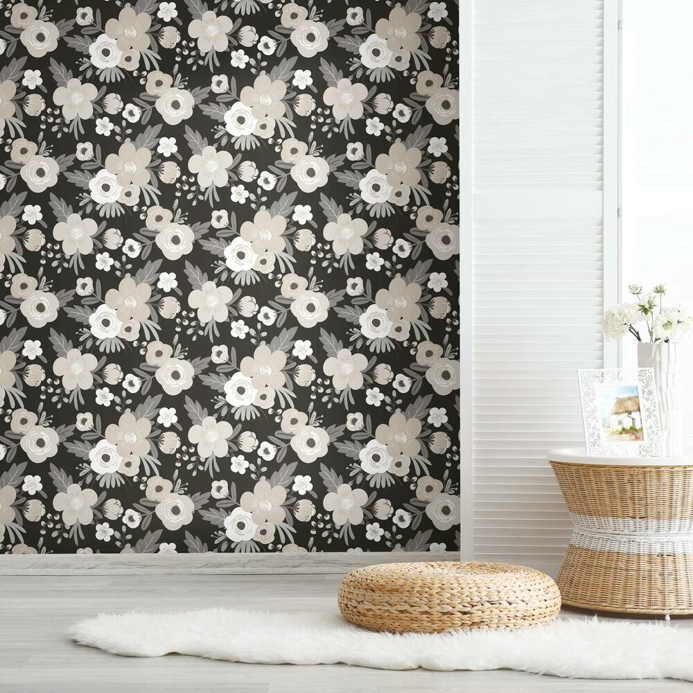 Poppy Floral Peel and Stick Wallpaper Peel and Stick Wallpaper RoomMates   