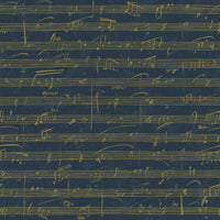 Melody Peel and Stick Wallpaper Peel and Stick Wallpaper RoomMates Roll Navy 