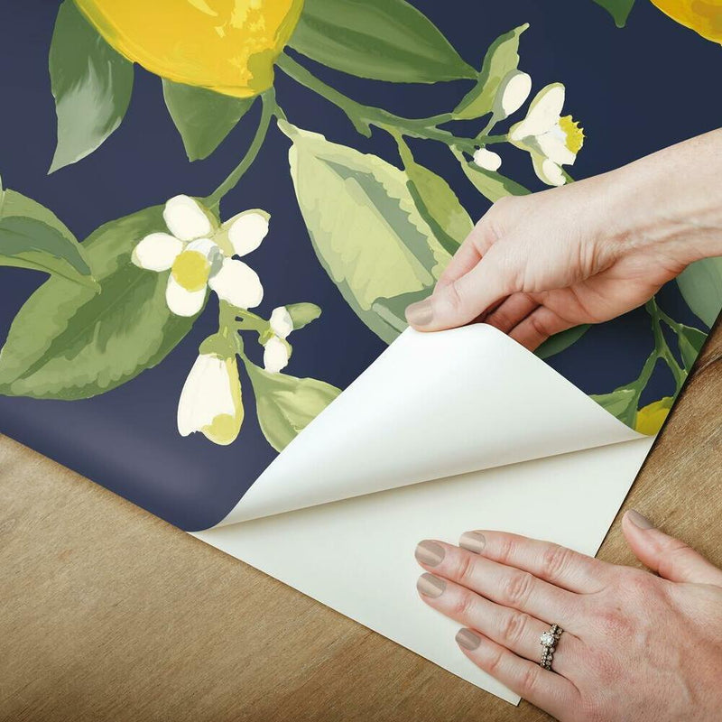 Lemon Zest Peel and Stick Wallpaper Peel and Stick Wallpaper RoomMates   