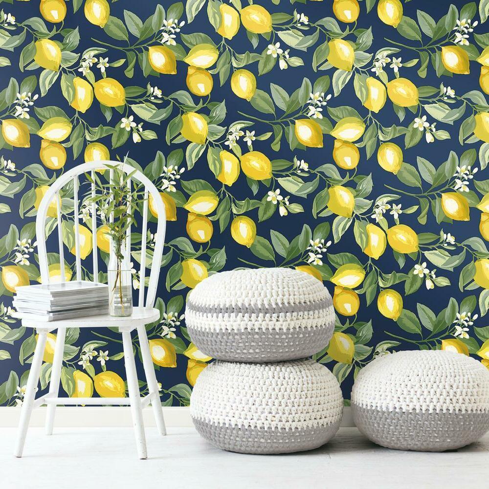 Lemon Zest Peel and Stick Wallpaper Peel and Stick Wallpaper RoomMates   