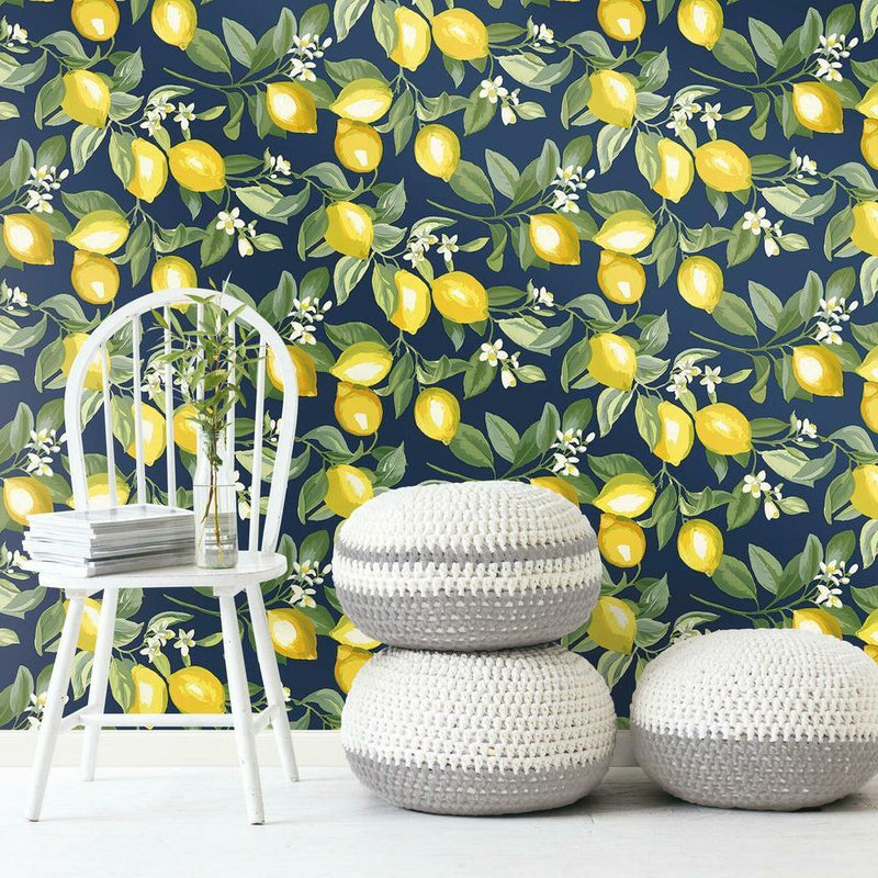Lemon Zest Peel and Stick Wallpaper Peel and Stick Wallpaper RoomMates   