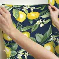 Lemon Zest Peel and Stick Wallpaper Peel and Stick Wallpaper RoomMates   