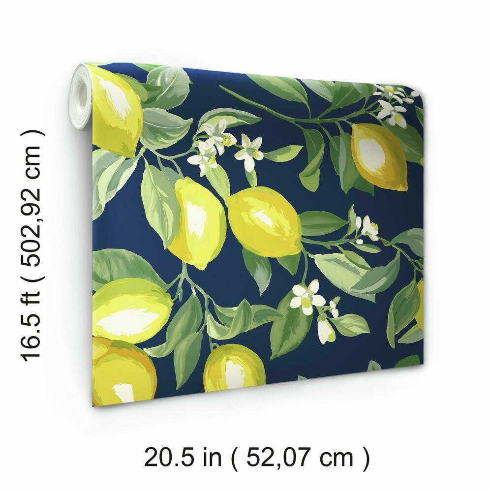 Lemon Zest Peel and Stick Wallpaper Peel and Stick Wallpaper RoomMates   