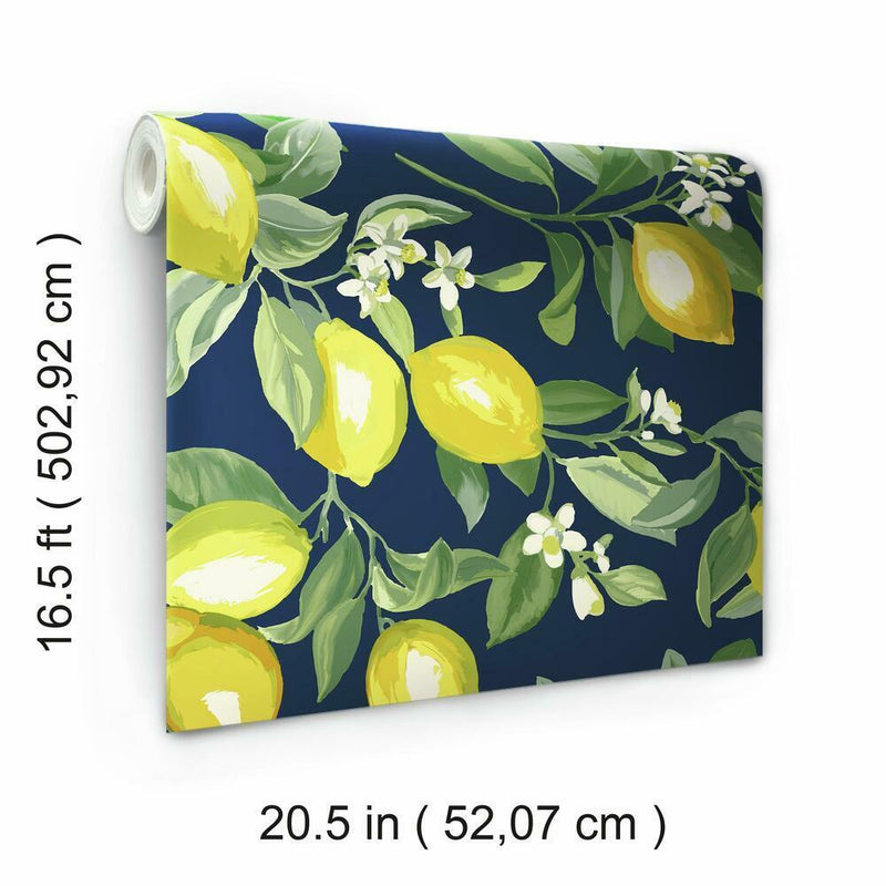Lemon Zest Peel and Stick Wallpaper Peel and Stick Wallpaper RoomMates   