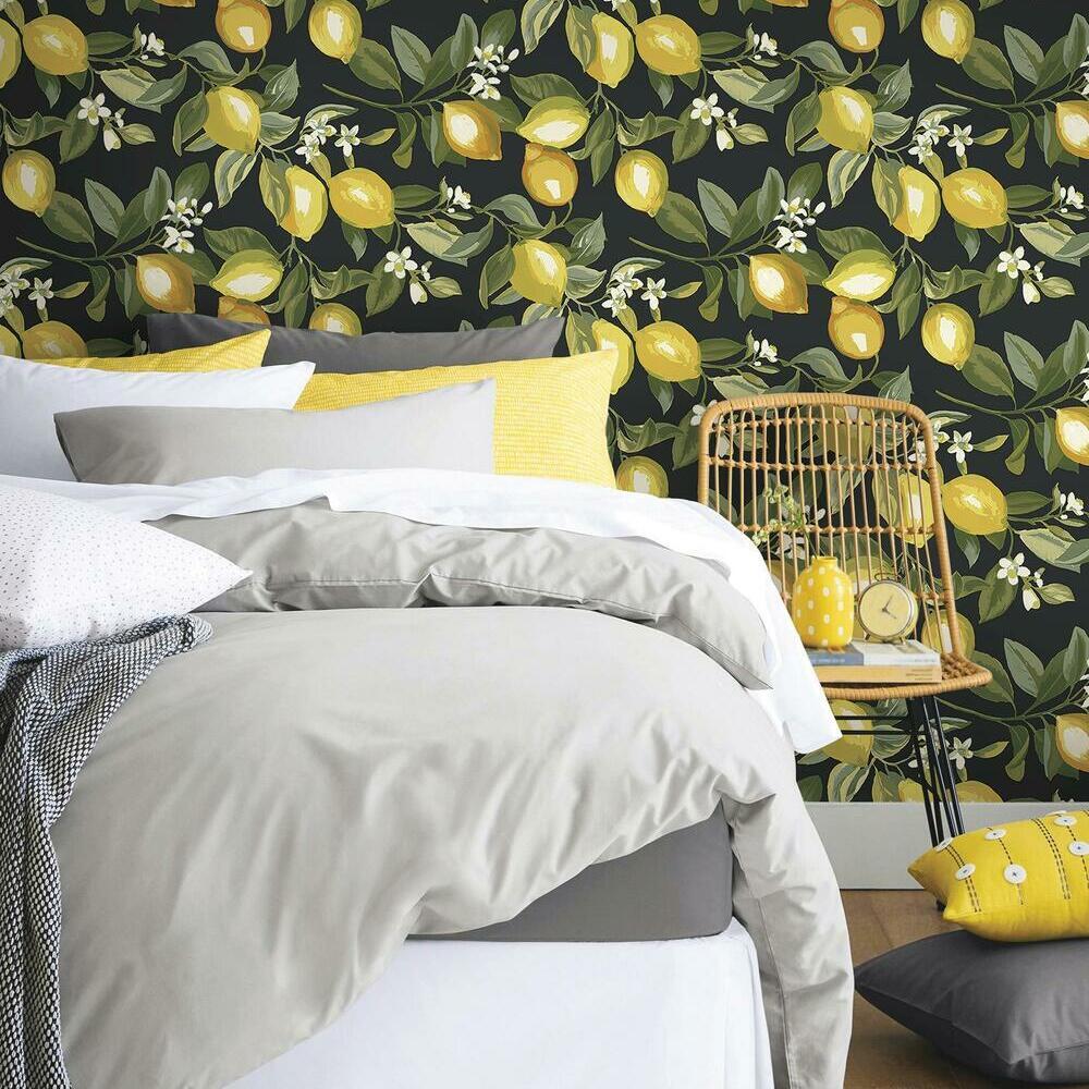 Lemon Zest Peel and Stick Wallpaper Peel and Stick Wallpaper RoomMates   
