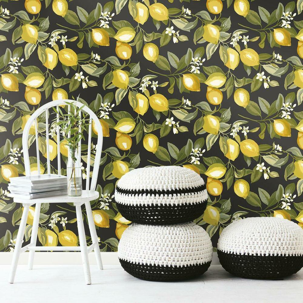 Lemon Zest Peel and Stick Wallpaper Peel and Stick Wallpaper RoomMates   