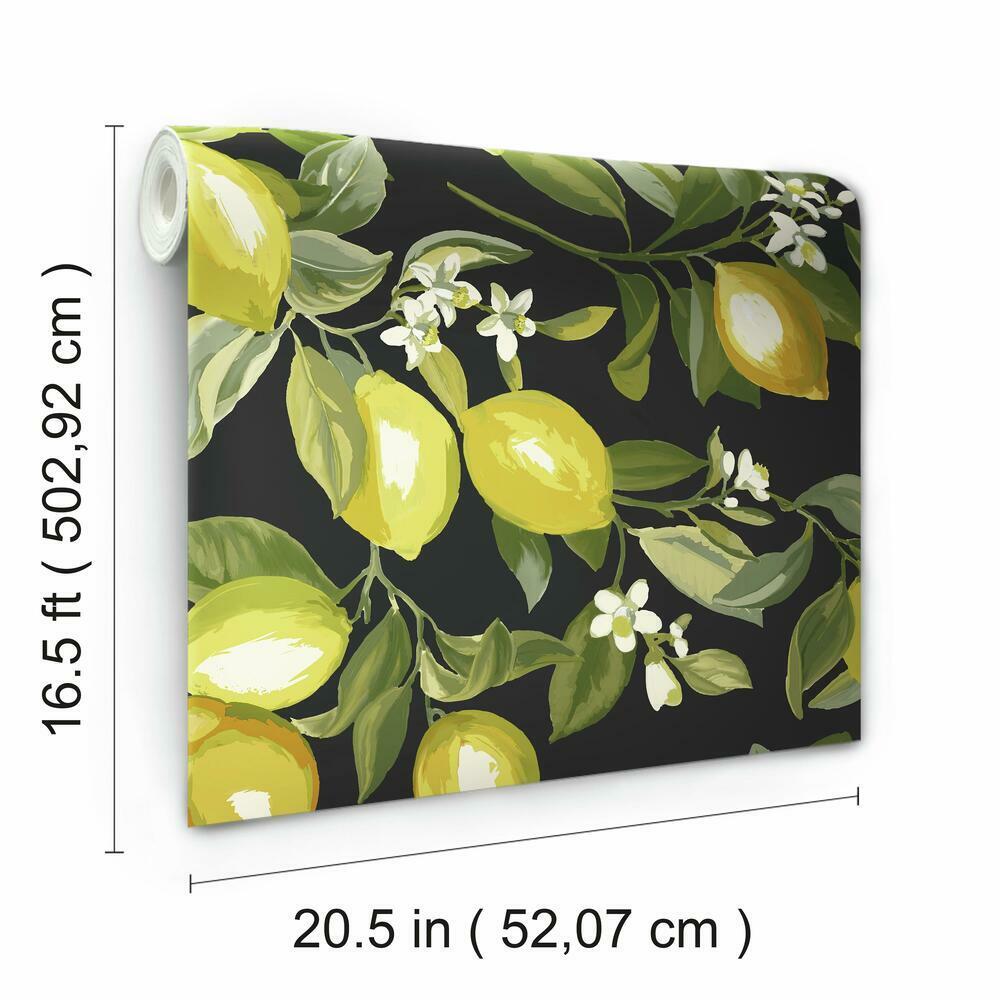 Lemon Zest Peel and Stick Wallpaper Peel and Stick Wallpaper RoomMates   