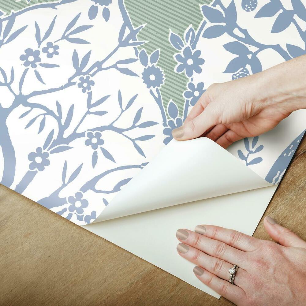 Tree and Vine Ogee Peel and Stick Wallpaper Peel and Stick Wallpaper RoomMates   