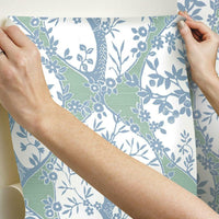 Tree and Vine Ogee Peel and Stick Wallpaper Peel and Stick Wallpaper RoomMates   