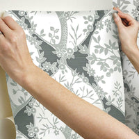 Tree and Vine Ogee Peel and Stick Wallpaper Peel and Stick Wallpaper RoomMates   
