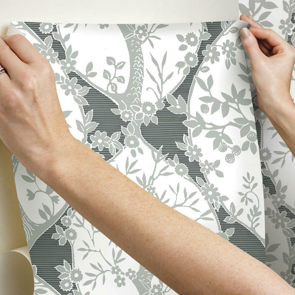 Tree and Vine Ogee Peel and Stick Wallpaper Peel and Stick Wallpaper RoomMates   