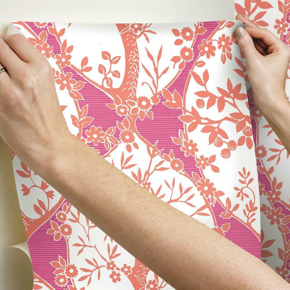 Tree and Vine Ogee Peel and Stick Wallpaper Peel and Stick Wallpaper RoomMates   
