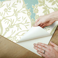 Tree and Vine Ogee Peel and Stick Wallpaper Peel and Stick Wallpaper RoomMates   