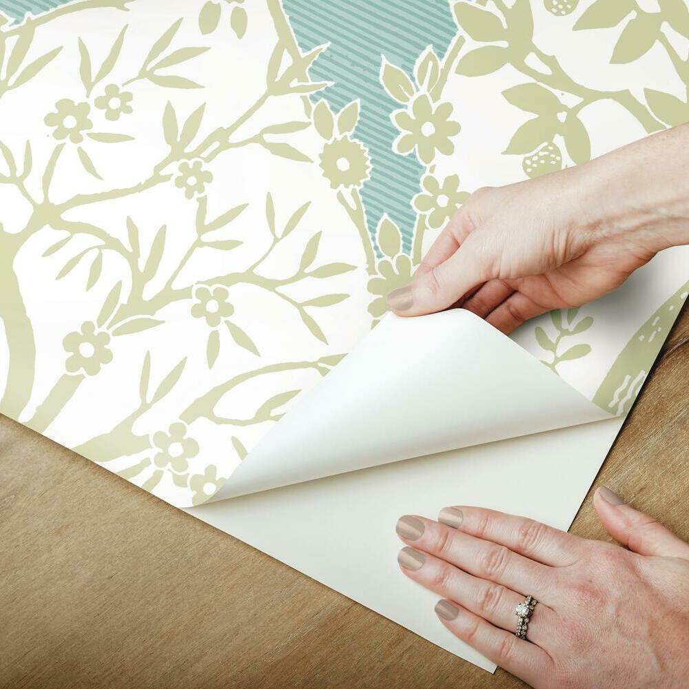 Tree and Vine Ogee Peel and Stick Wallpaper Peel and Stick Wallpaper RoomMates   