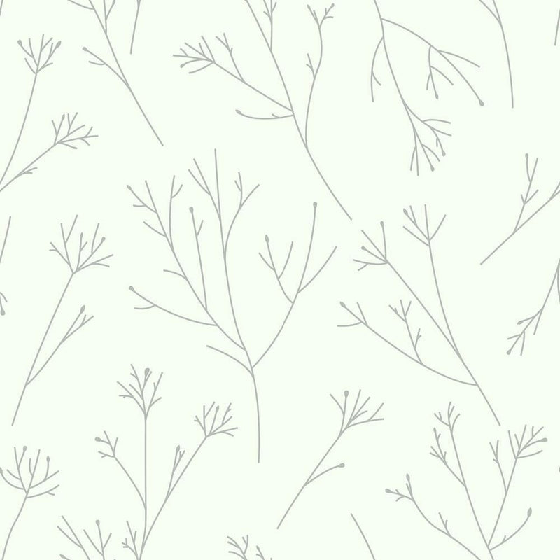 Twigs Peel and Stick Wallpaper Peel and Stick Wallpaper RoomMates Roll Gray 