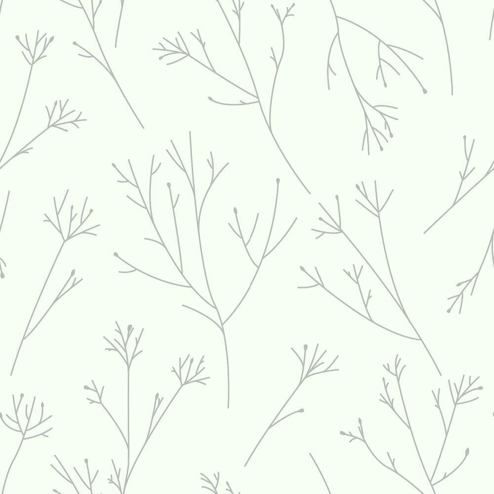 Twigs Peel and Stick Wallpaper Peel and Stick Wallpaper RoomMates Roll Gray 
