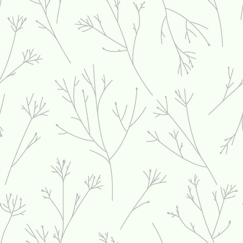 Twigs Peel and Stick Wallpaper Peel and Stick Wallpaper RoomMates Roll Gray 